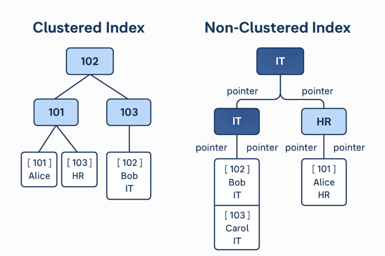 Clustered vs. Non-Clustered Index in SQL – A Complete Guide with Real-Time Analogy