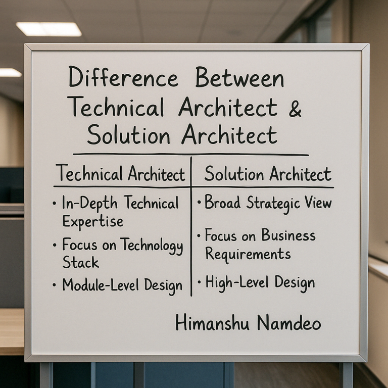 Technical Architect vs. Solutions Architect: Understanding the Differences, Career Paths, and Real-Time Examples